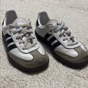 Adidas Kids White and Gray Sneakers